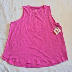 Reebok women's size XXL Evolution Tank pink heather raised logo on front NWT
